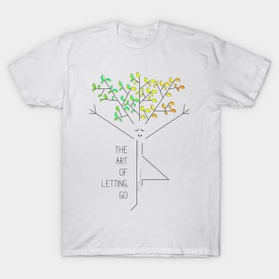 Autumn tree practicing yoga comic drawing T-Shirt